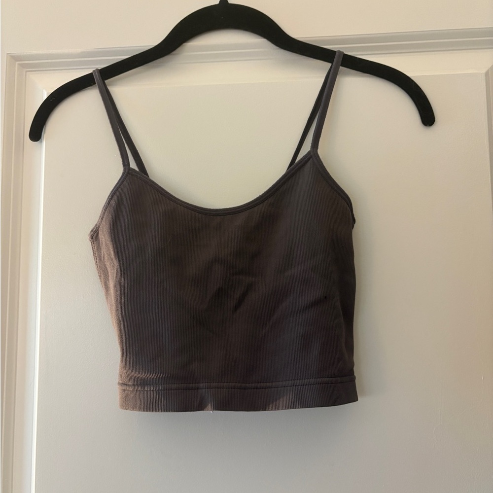Garage Gray Cropped Tank Top